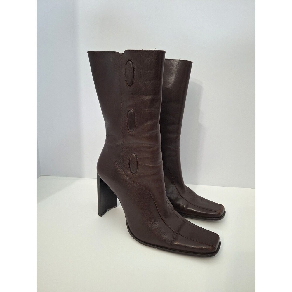 Women's Leather Diba Jasper Boots Sz 8M Chocolate Brown Y2K Witchy Goth Mob Wife